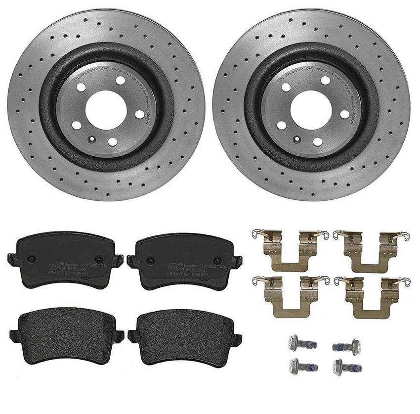 Brembo Brakes Kit - Pads and Rotors Rear (330mm) (Xtra) (Low-Met)